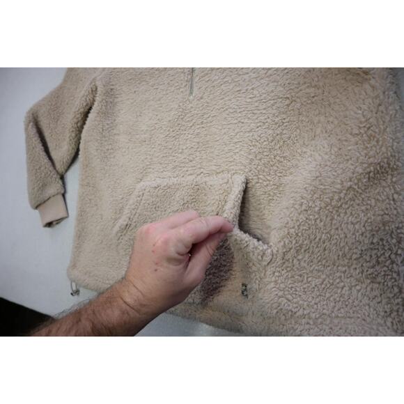 Calvin Klein 1/4 Zip Sherpa Sweater Jacket 1/4 Zip Fleece Womens Medium - Picture 9 of 14